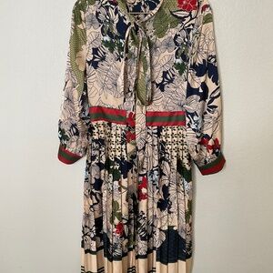 Floral Print Button Up Midi Dress Five Cats Size S